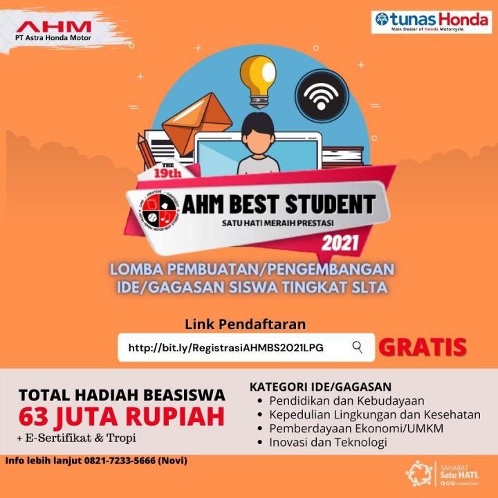 Yok Buat Pelajar Ikuti Program AHM Best Student 2021